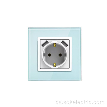 2021 Hot Sale Schuko Power Socket s dvojitým USB portem